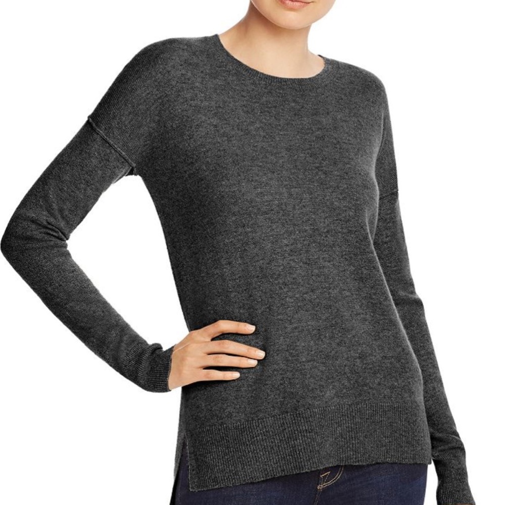 Aqua Cashmere Sweater - Heather Gray